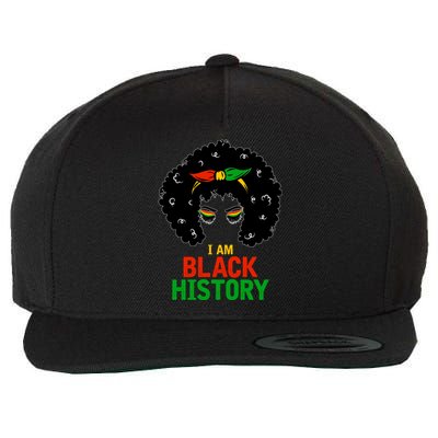 I Am Black History African American Female Pride Wool Snapback Cap