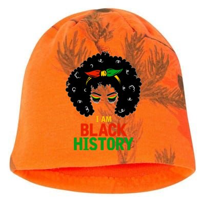 I Am Black History African American Female Pride Kati - Camo Knit Beanie