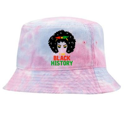 I Am Black History African American Female Pride Tie-Dyed Bucket Hat