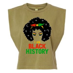 I Am Black History African American Female Pride Garment-Dyed Women's Muscle Tee