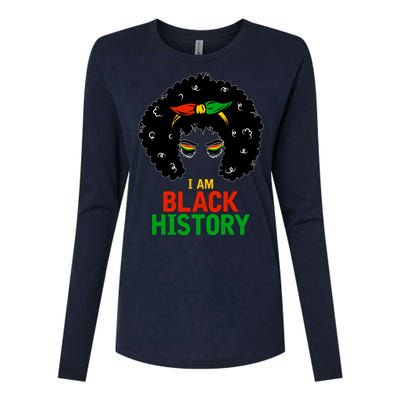 I Am Black History African American Female Pride Womens Cotton Relaxed Long Sleeve T-Shirt