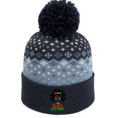 I Am Black History African American Female Pride The Baniff Cuffed Pom Beanie