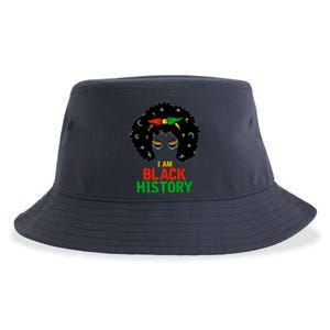 I Am Black History African American Female Pride Sustainable Bucket Hat