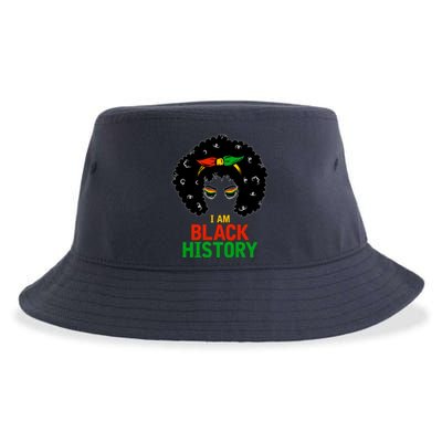 I Am Black History African American Female Pride Sustainable Bucket Hat