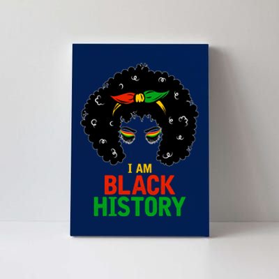 I Am Black History African American Female Pride Canvas