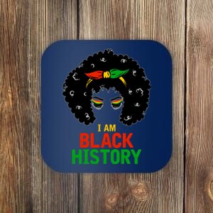 I Am Black History African American Female Pride Coaster