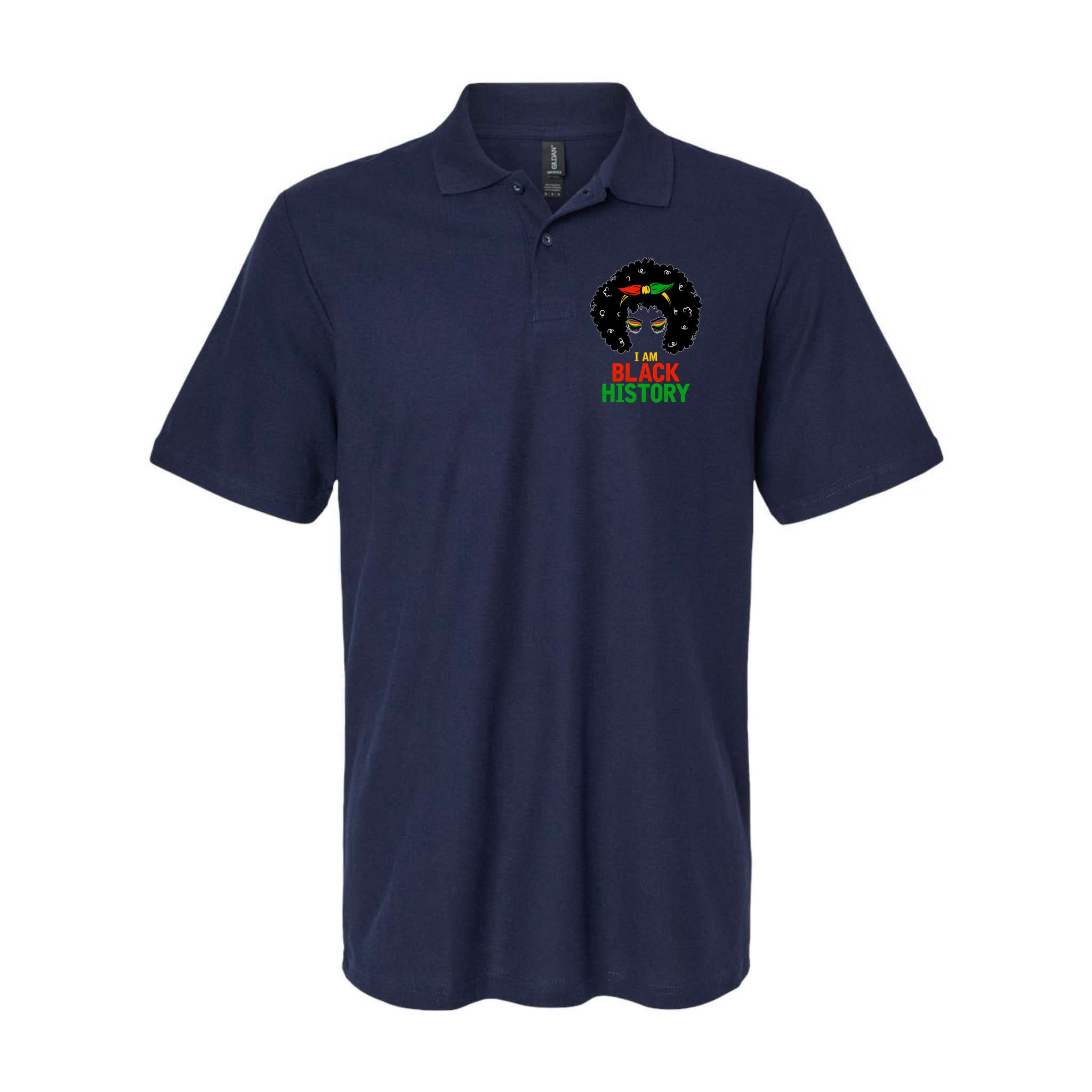 I Am Black History African American Female Pride Polo