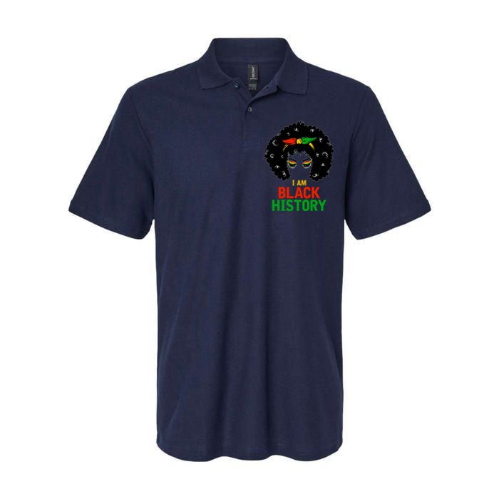 I Am Black History African American Female Pride Softstyle Adult Sport Polo