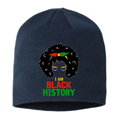 I Am Black History African American Female Pride Sustainable Beanie