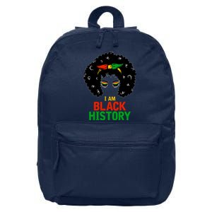 I Am Black History African American Female Pride 16 in Basic Backpack