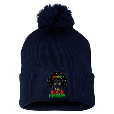 I Am Black History African American Female Pride Pom Pom 12in Knit Beanie