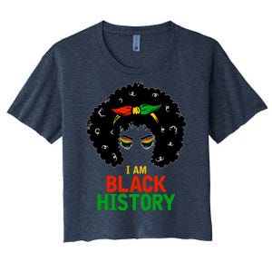 I Am Black History African American Female Pride Women's Crop Top Tee