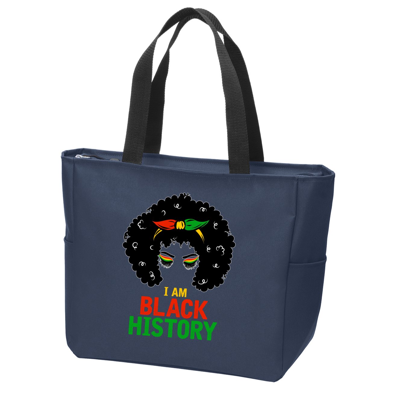 I Am Black History African American Female Pride Zip Tote Bag
