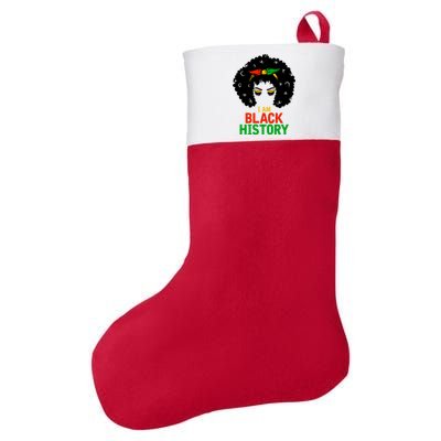 I Am Black History African American Female Pride Felt Holiday Christmas Stocking