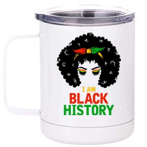 I Am Black History African American Female Pride 12 oz Stainless Steel Tumbler Cup