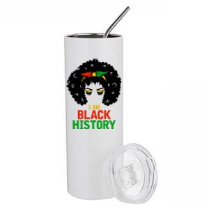 I Am Black History African American Female Pride Stainless Steel Tumbler