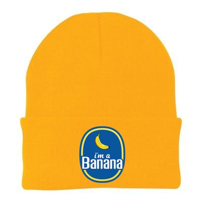 IM A Banana Halloween Fruit Sticker Yellow Funny Knit Cap Winter Beanie