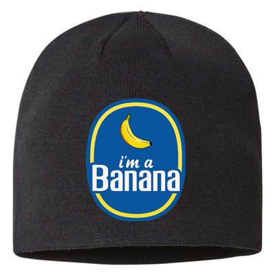 IM A Banana Halloween Fruit Sticker Yellow Funny Sustainable Beanie