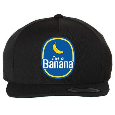 IM A Banana Halloween Fruit Sticker Yellow Funny Wool Snapback Cap