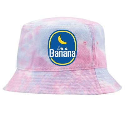 IM A Banana Halloween Fruit Sticker Yellow Funny Tie-Dyed Bucket Hat