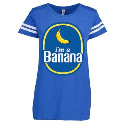 IM A Banana Halloween Fruit Sticker Yellow Funny Enza Ladies Jersey Football T-Shirt