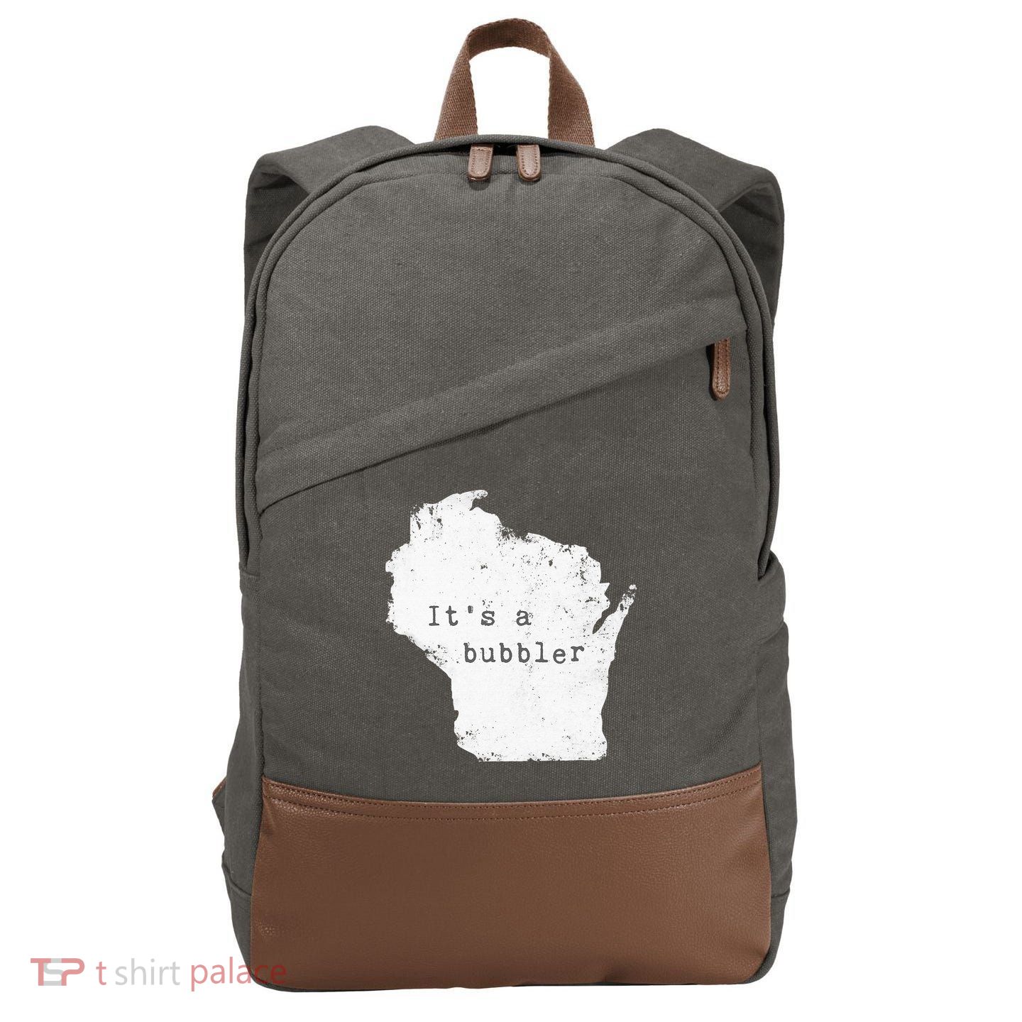 Its A Bubbler Funny Wisconsin Slang Cotton Canvas Backpack