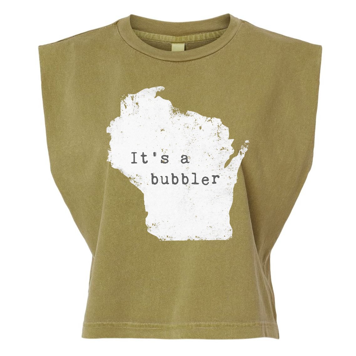 Its A Bubbler Funny Wisconsin Slang Garment-Dyed Women's Muscle Tee