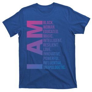 I Am Black Black History Month Educated Black Gift T-Shirt