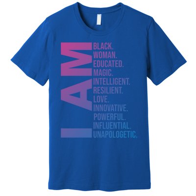 I Am Black Black History Month Educated Black Gift Premium T-Shirt