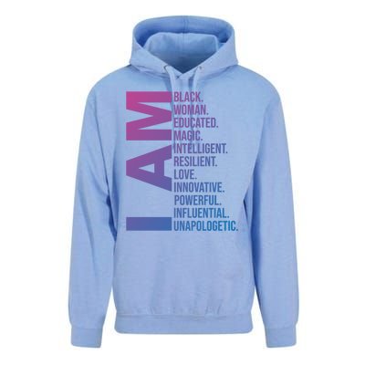 I Am Black Black History Month Educated Black Gift Unisex Surf Hoodie