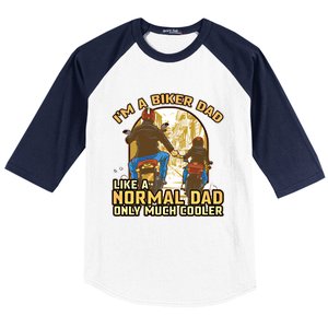 Im A Biker Dad Like A Normal Dad Only Cooler Motorcycle Meaningful Gift Baseball Sleeve Shirt