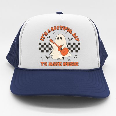 ItS A Bootiful Day To Make Music Halloween Music Teacher Trucker Hat