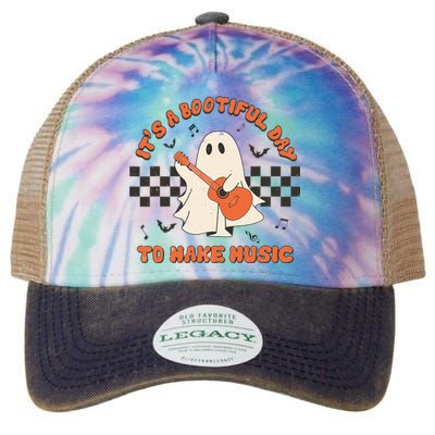 ItS A Bootiful Day To Make Music Halloween Music Teacher Legacy Tie Dye Trucker Hat