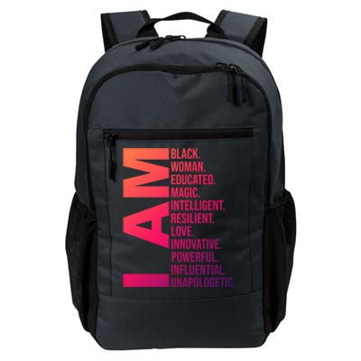 I Am Black Black History Month Educated Black Gift Daily Commute Backpack