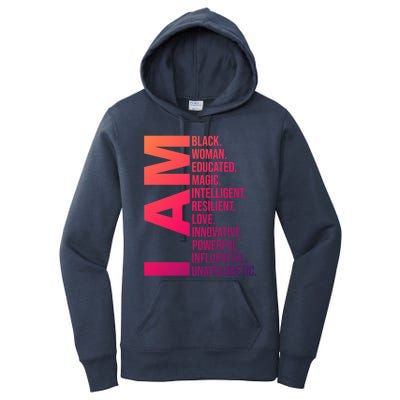 I Am Black Black History Month Educated Black Gift Women's Pullover Hoodie