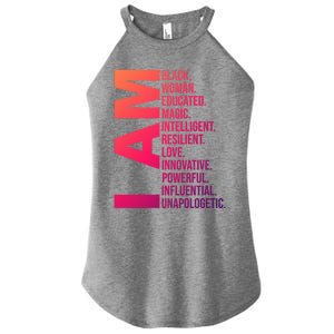 I Am Black Black History Month Educated Black Gift Women's Perfect Tri Rocker Tank