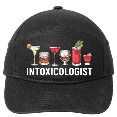 Intoxicologist Alcohol Bartender Meaningful Gift 7-Panel Snapback Hat