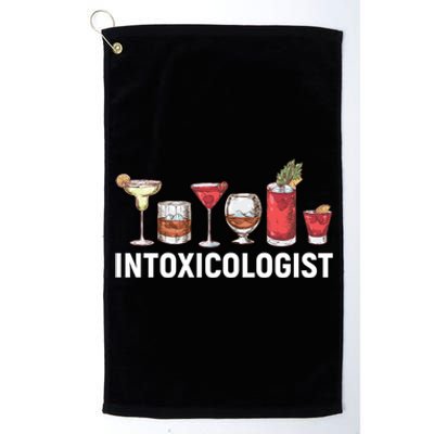 Intoxicologist Alcohol Bartender Meaningful Gift Platinum Collection Golf Towel