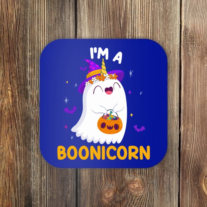 Im A Boonicorn Unicorn Boo Ghost Trick Or Treating Costume Funny Gift Coaster