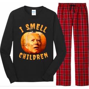 Ismellchildren Antijoe Biden Funny Witches Halloween Long Sleeve Pajama Set