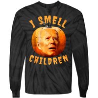 Ismellchildren Antijoe Biden Funny Witches Halloween Tie-Dye Long Sleeve Shirt