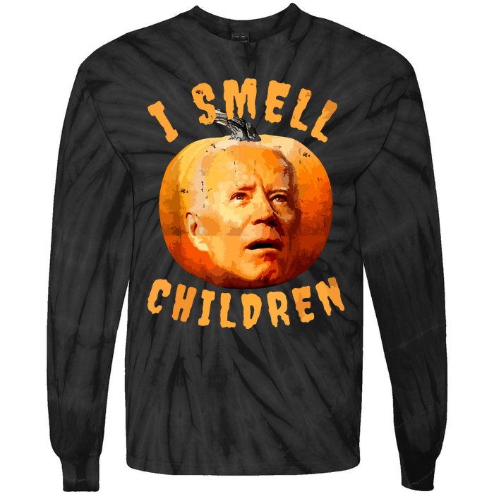 Ismellchildren Antijoe Biden Funny Witches Halloween Tie-Dye Long Sleeve Shirt