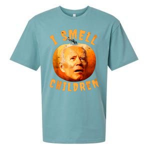 Ismellchildren Antijoe Biden Funny Witches Halloween Sueded Cloud Jersey T-Shirt