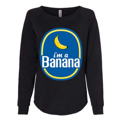 Im A Banana Costume Halloween Fruit Sticker Yellow Funny Womens California Wash Sweatshirt