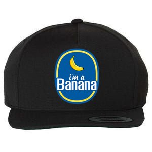 Im A Banana Costume Halloween Fruit Sticker Yellow Funny Wool Snapback Cap