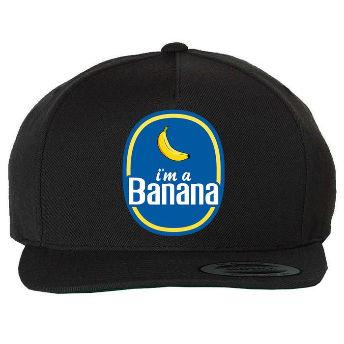 Im A Banana Costume Halloween Fruit Sticker Yellow Funny Wool Snapback Cap