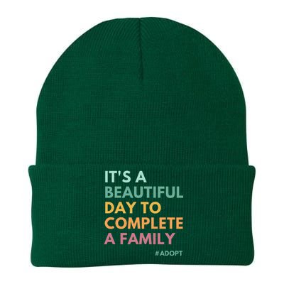 ItS A Beautiful Day To Complete A Family Adoption Day Knit Cap Winter Beanie