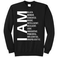 I Am Black Woman Educated Magic Intelligent Resilient Love Innovative Powerful Sweatshirt