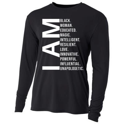 I Am Black Woman Educated Magic Intelligent Resilient Love Innovative Powerful Cooling Performance Long Sleeve Crew