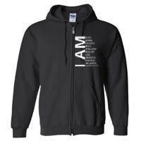 I Am Black Woman Educated Magic Intelligent Resilient Love Innovative Powerful Full Zip Hoodie